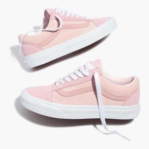 MadewellxVans colorblock pink suede shoes